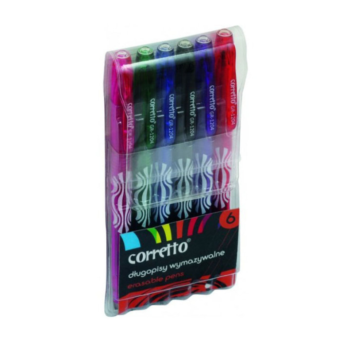 Długopis Corretto GR-1204 wymazywalny 6szt.