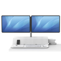 FELLOWES Sit-Stand Lotus RT - nakładka na biurko do pracy stojącej biała na 2 monitory 8081801