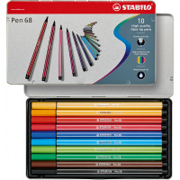 Flamaster STABILO Pen 68 kpl. 10szt. w etui metalowym