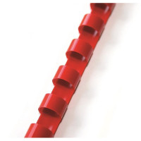 Grzbiety do bindowania ARGO 10mm czerwone plastikowe 100szt.