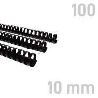 Grzbiety do bindowania OPUS 10mm czarne plastikowe 100szt.