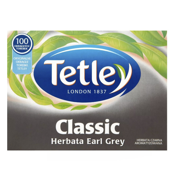 Herbata ekspresowa TETLEY Earl Grey classic 100szt.