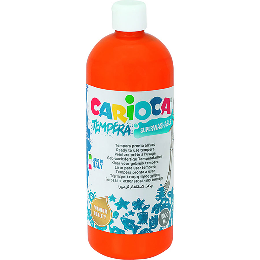 Farba Carioca tempera 1000 ml pomarańczowy
