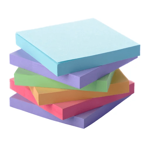 kolorowe karteczki biurowe