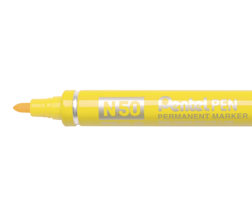 Marker permanentny PENTEL N50 okrągły żółty