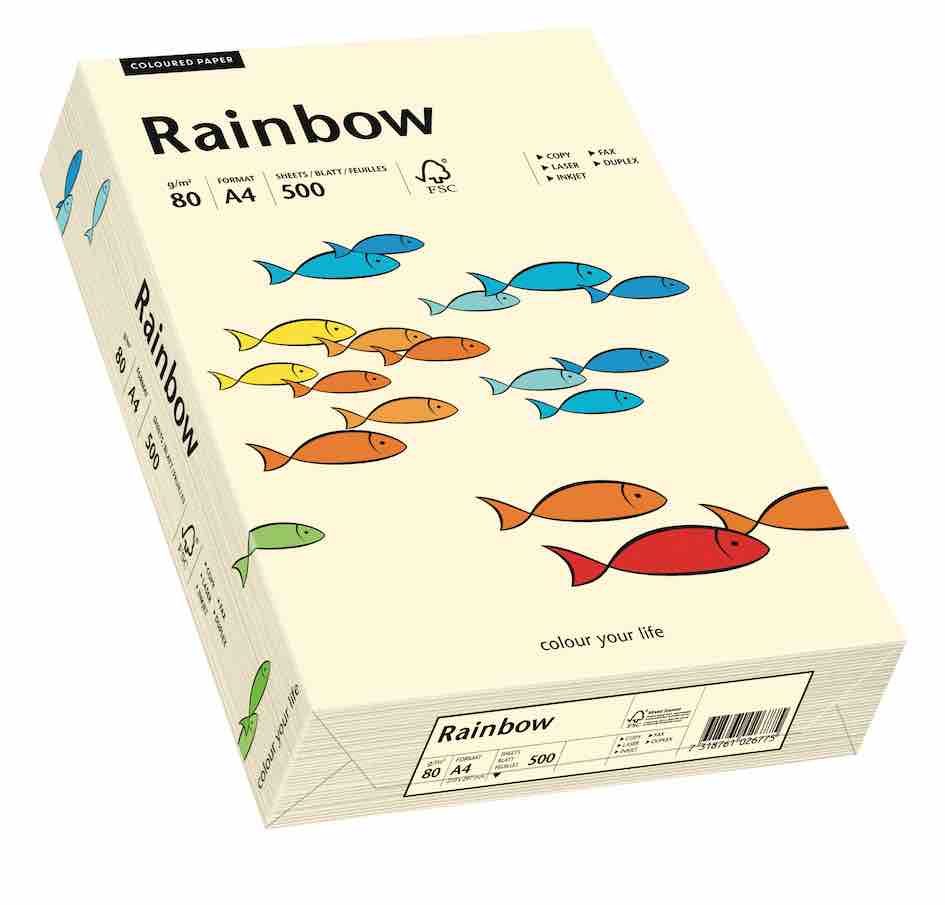 ryza papieru kolorowego Rainbow A4 80g 