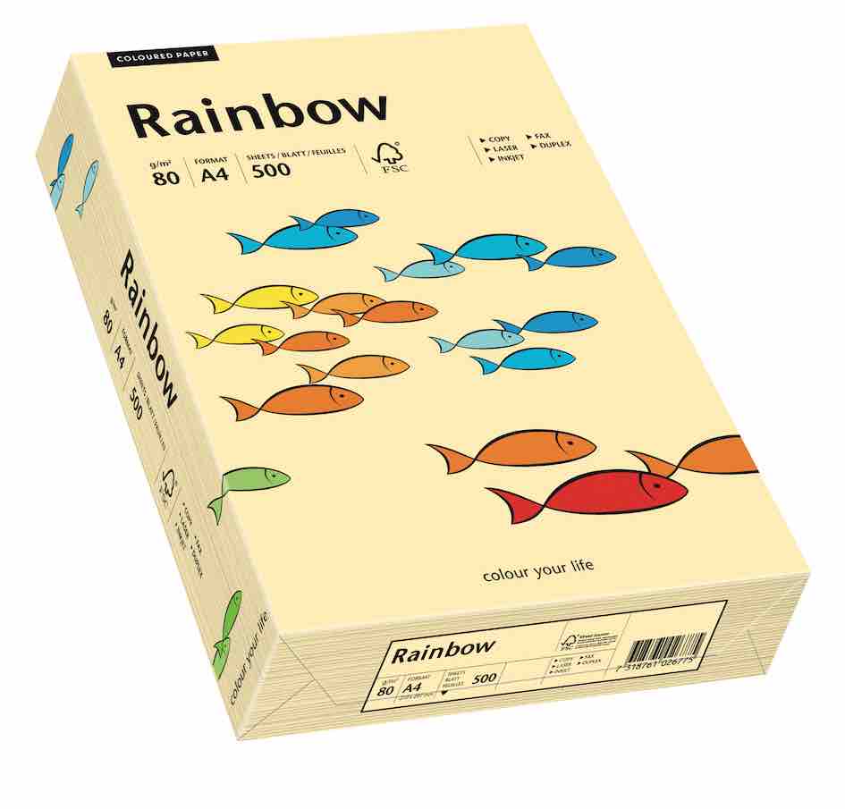 ryza papieru kolorowego Rainbow A4 80g 