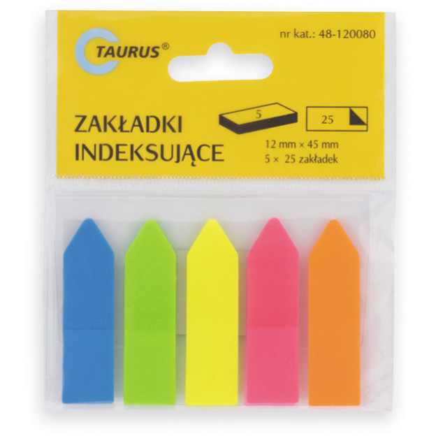 Karteczki indeksujące TAURUS kolorowe strzałki