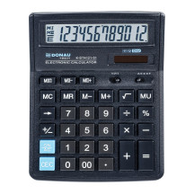 Kalkulator biurowy DONAU TECH 12-cyfrowy 199x153x31mm czarny