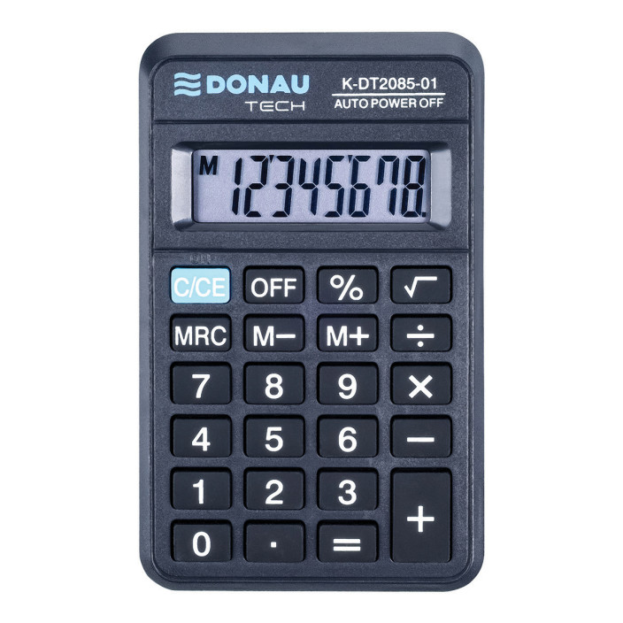 Kalkulator kieszonkowy DONAU TECH 8-cyfrowy 114x69x18mm czarny