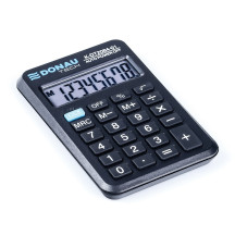 Kalkulator kieszonkowy DONAU TECH 8-cyfrowy 97x60x11mm czarny
