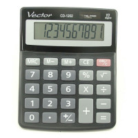 Kalkulator VECTOR CD-1202 BLK 10-cyfrowy czarny