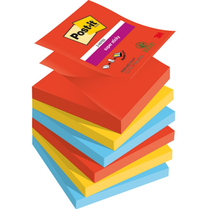 Karteczki samoprzylepne Post-it Super Sticky Z-Notes 76ｘ76mm PLAYFUL 3M-4054596924499