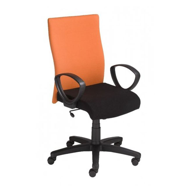 Krzesło NOWY STYL LEON GTP pomarańczowo-czarne M30+M43