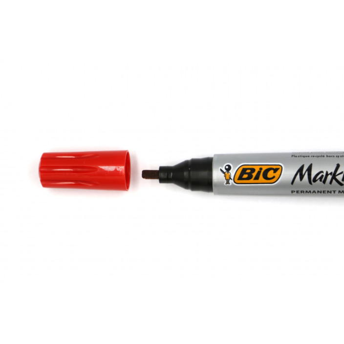 Marker permanentny BIC 2300 Marking ścięty czerwony
