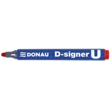 Marker permanentny DONAU D-signer okrągły czerwony