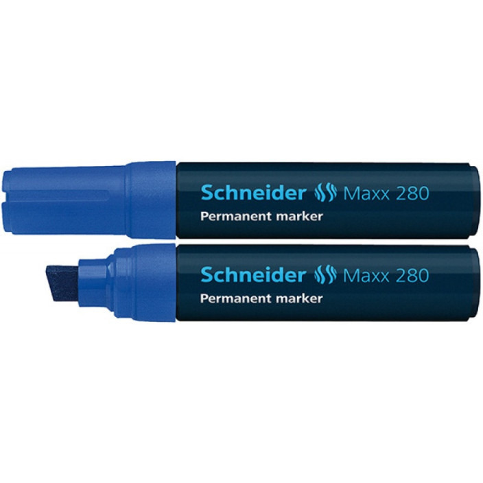 Marker permanentny SCHNEIDER Maxx 280 4-12mm ścięty niebieski