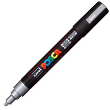Marker UNI Posca PC-5M z farbą plakatową srebrny 