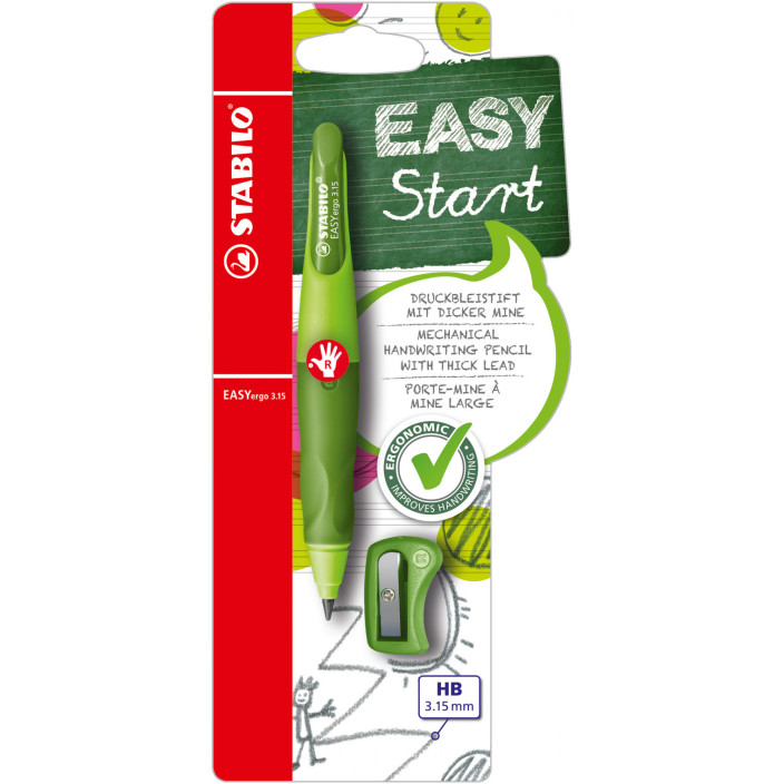 Ołówek automatyczny STABILO EASYergo Start HB B-46879-5 3,15 dla praworęcznych zielony