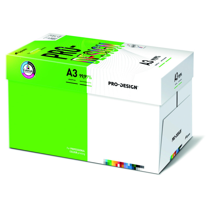 Papier PRO-DESIGN A3 100g do drukarki i ksero - ryza 500 ark.