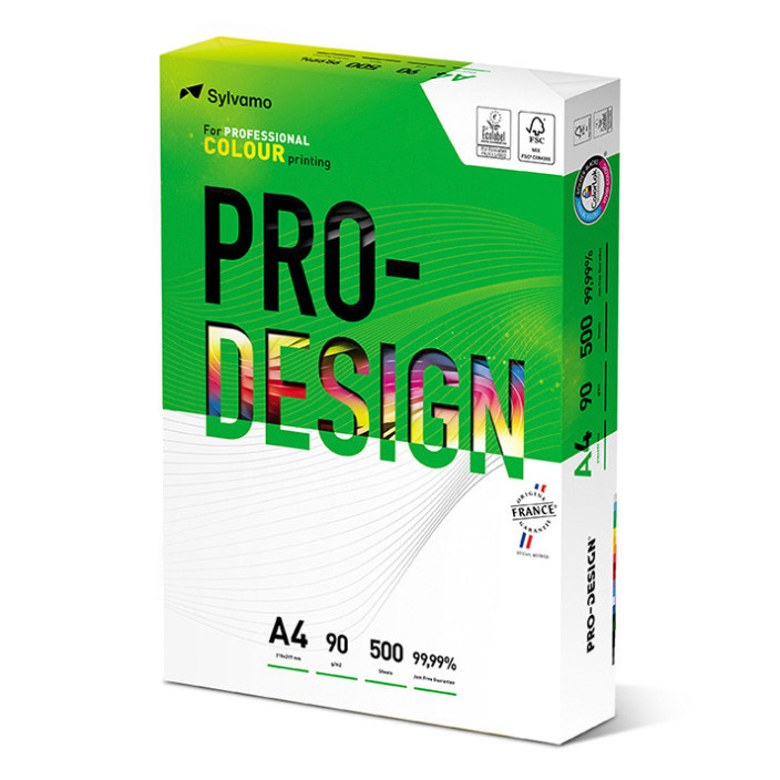 Papier PRO-DESIGN A4 90g 500ark. Papier POLEFFECT A4 120g do drukarki i ksero - ryza 250 ark.