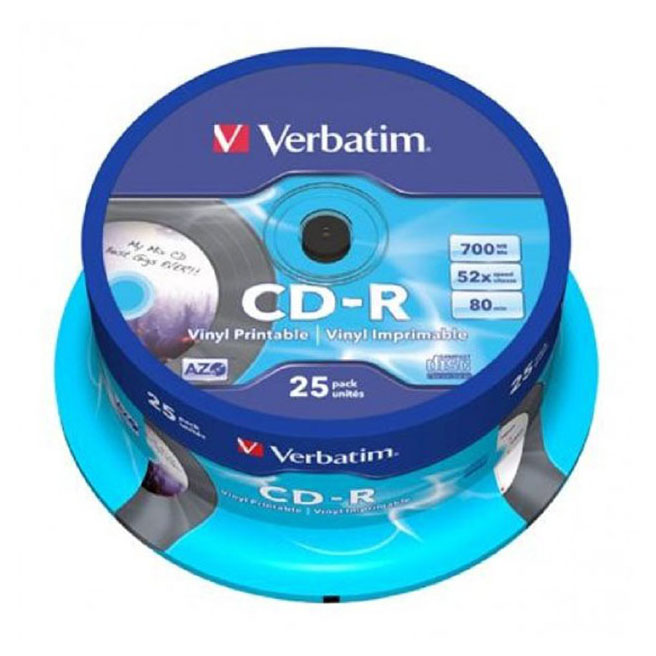 Płyta CD-R VERBATIM Printable cake 25szt.