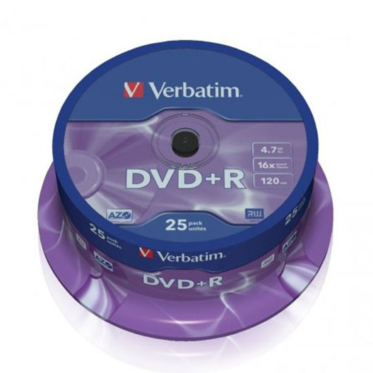 Płyta DVD+R VERBATIM 4,7GB/120min cake 25szt.