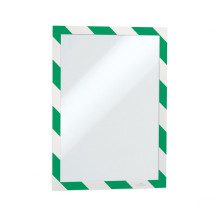 Samoprzylepna ramka magnetyczna DURABLE DURAFRAME SECURITY A4 zielono-biała 10 szt.