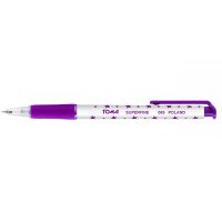 Długopis automatyczny TOMA Superfine w gwiazdki fioletowy