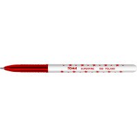 Długopis jednorazowy TOMA Superfine w gwiazdki czerwony