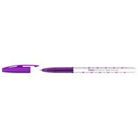 Długopis jednorazowy TOMA Superfine w gwiazdki fioletowy