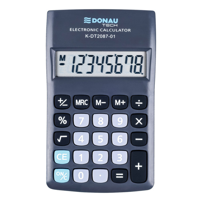 Kalkulator kieszonkowy DONAU TECH 8-cyfrowy 180x90x19mm czarny