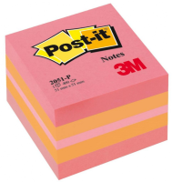 Karteczki samoprzylepne Post-it 51x51mm kostka różowa 3M-UU009543123