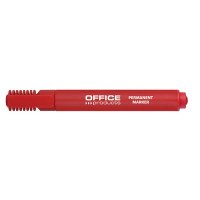 Marker permanentny OFFICE PRODUCTS ścięty czerwony