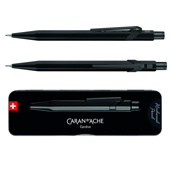 Ołówek automatyczny CARAN D'ACHE 844 0,7mm w pudełku czarny