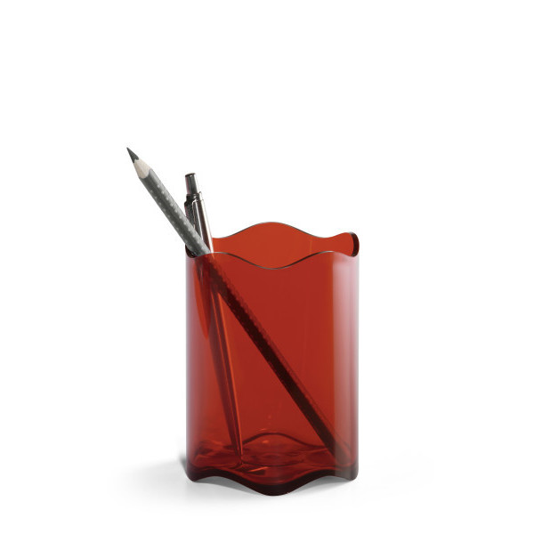 Pojemnik na długopisy DURABLE Trend transparentny czerwony 1701235003