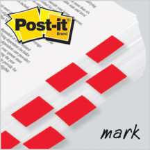 Zakładki indeksujące Post-It 25,4ｘ43,2mm czerwone 50szt. 3M-70071392719