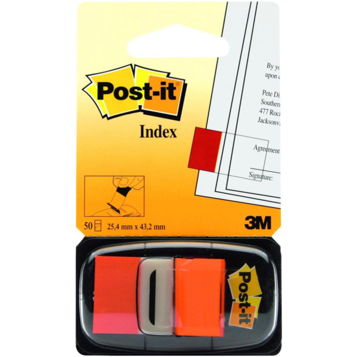 Zakładki indeksujące Post-It 25ｘ43mm pomarańczowe 50szt. 3M-70071392826