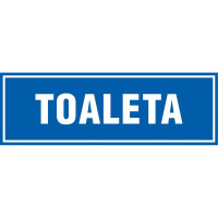 Znak TDC "TOALETA" 100x300mm